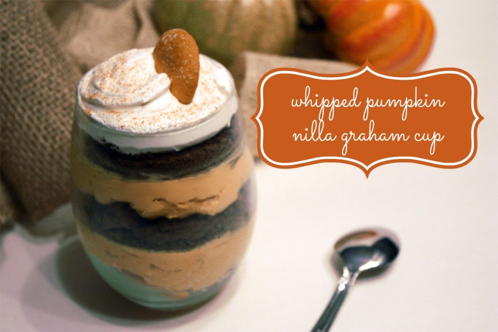 Whipped Pumpkin Dip & Nilla Cookies in a cup